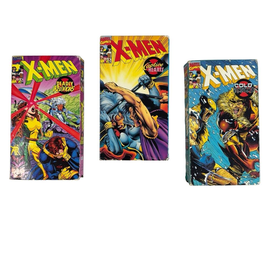 Vintage X-Men VHS Lot of 3 1993 Volumes 3, 4, & 5 Marvel Comics